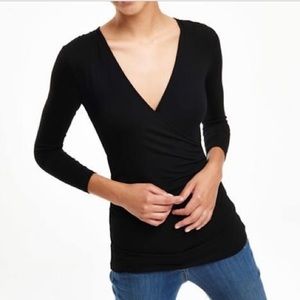 Boden Dark Blue Wrap Top